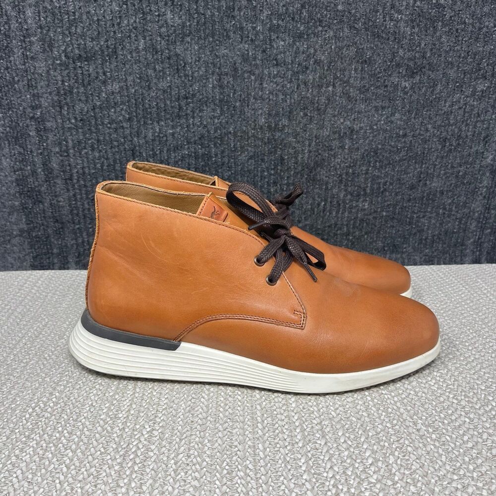 Wolf & Shepherd Crossover Chukka Boots Brown Leather Lace Up Shoes Mens 9